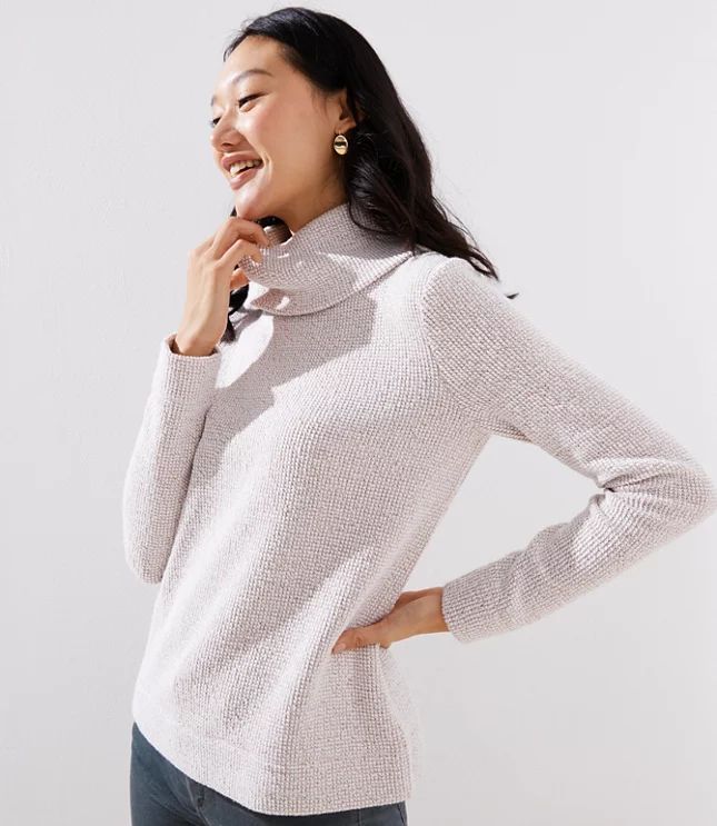 Boucle Cowl Neck Top | LOFT | LOFT