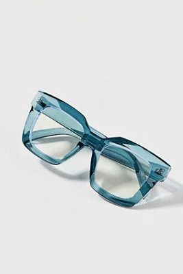 Chunky Cara Translucent Blue Light Readers | Anthropologie (US)