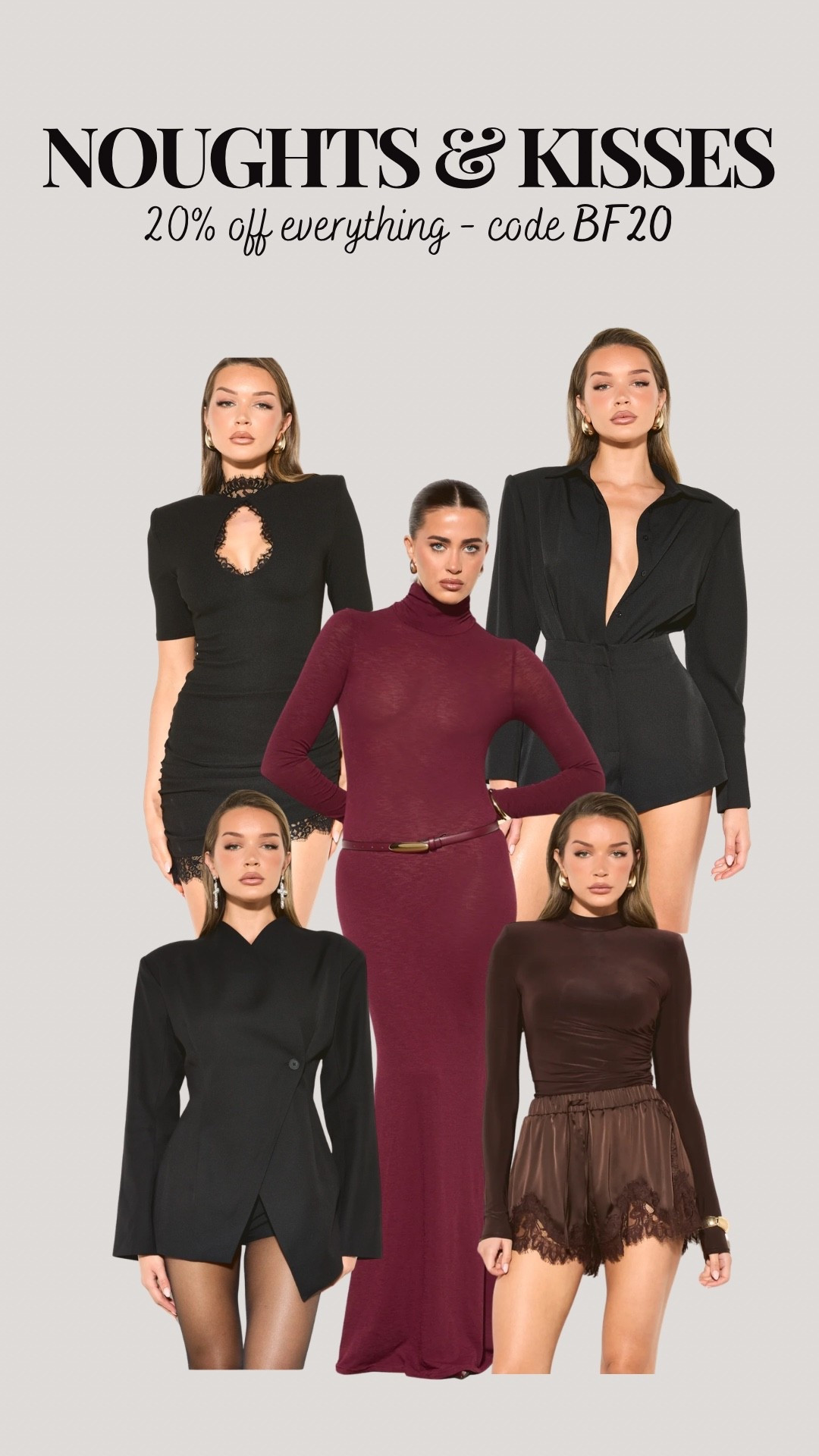 20% off Noughts & Kisses - code BF20 🖤

Noughts & Kisses, partywear, party dress, party season, playsuit, black dress, black playsuit, Christmas party outfit, Christmas party dress

#LTKfestive #LTKpartywear #LTKCyberWeek