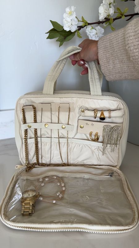 the perfect travel bag that is a 2 n 1 jewelry and toiletry organizer  

#LTKTravel