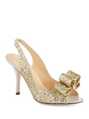 Charm Glitter Slingbacks | Lord & Taylor
