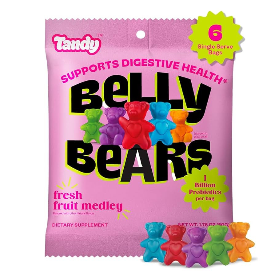 Tandy Belly Bears Fiber & Probiotic Gummies I Daily Digestive Health Gummies for Gut Health with ... | Amazon (US)