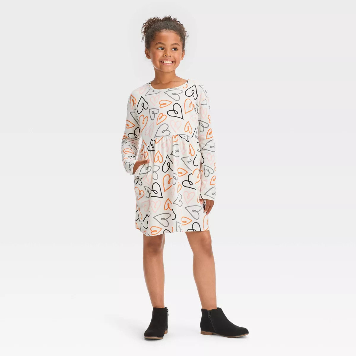 Girls' Relaxed Fit Long Sleeve Halloween Dress - Cat & Jack™ | Target