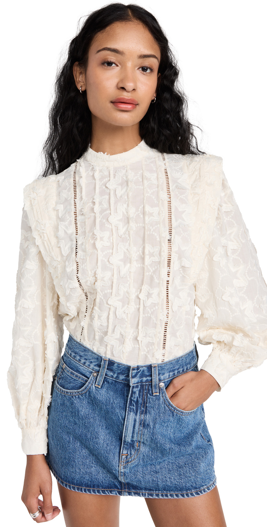 FARM Rio White 3d Star Blouse | Shopbop