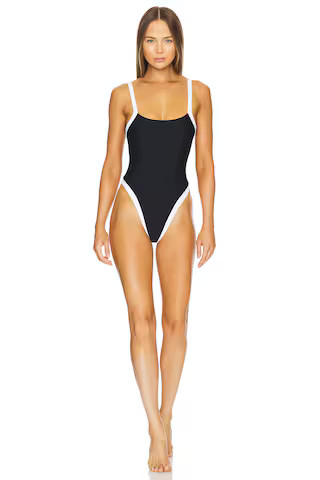 Zelia One Piece in Black & White | Revolve Clothing (Global)