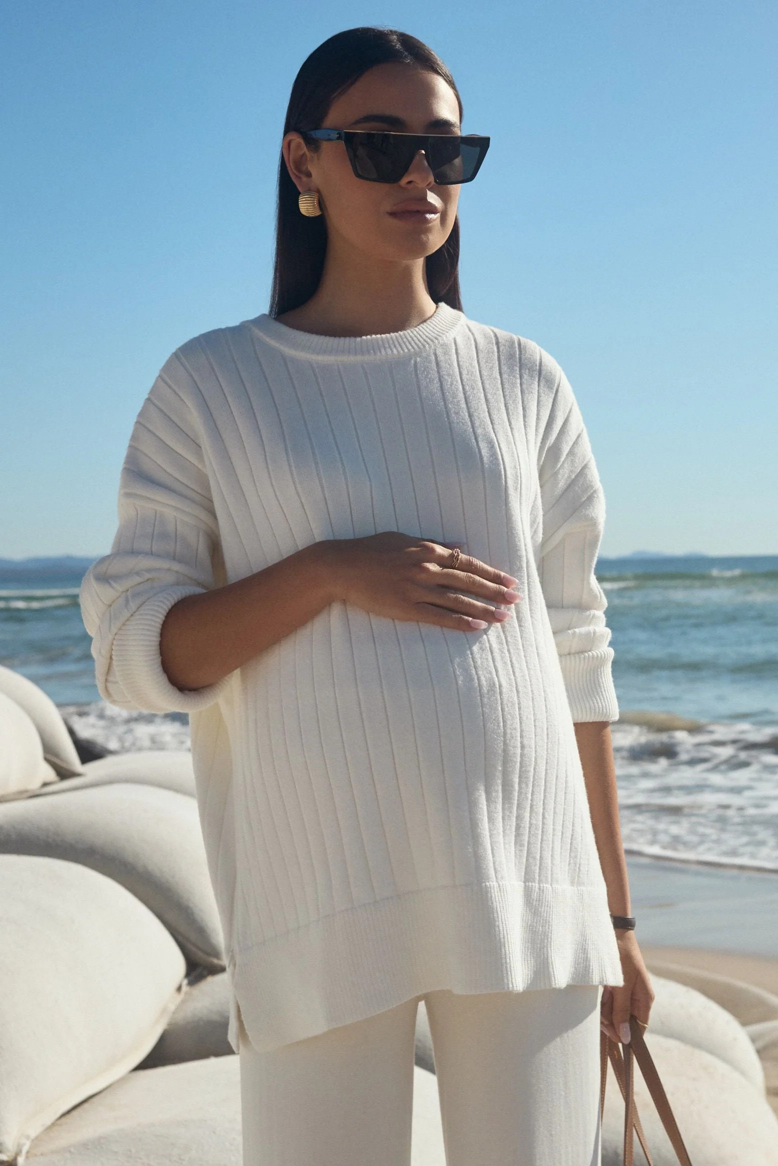 Rowe Knit Jumper (Ivory) | Legoe Heritage Maternity APAC