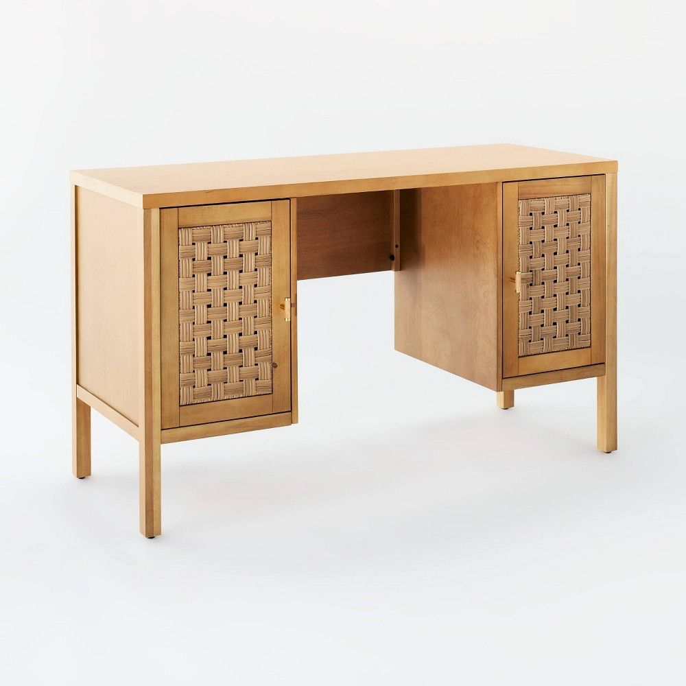 Palmdale Executive Desk Natural - Threshold™ designed with Studio McGee | Target