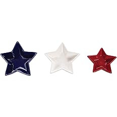 C&F Home Patriotic Star Serving Dishes Kitchen and Dining Red White and Blue Americana Set of 3 f... | Amazon (US)