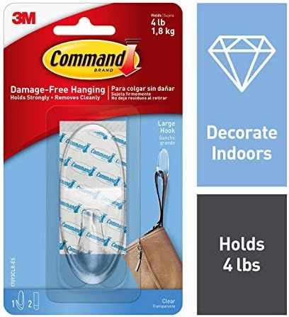 Command 6-packages of Large Hook, Decorate Damage-Free, Holds 4 lbs (17093CLRES) | Amazon (US)