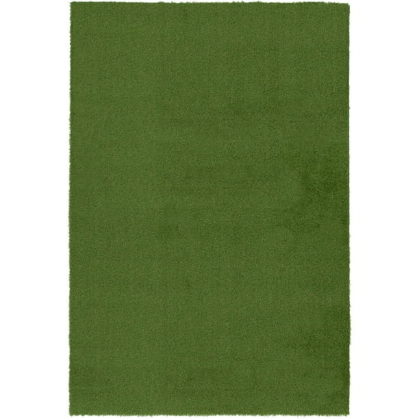 Mainstays 6' x 9' Green Solid Print Outdoor Rug - Walmart.com | Walmart (US)