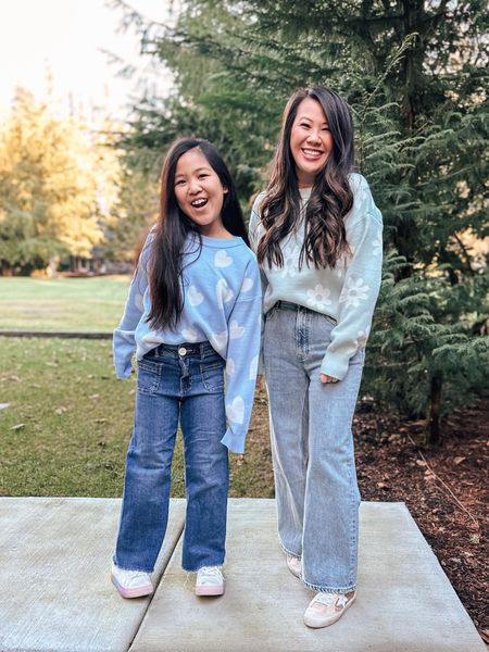 Cropped sweaters 
I got Layla the XS and I’m wearing the M for a baggier fit
Wide leg jeans 
Affordable fashion 


#LTKkids #LTKfamily #LTKunder50