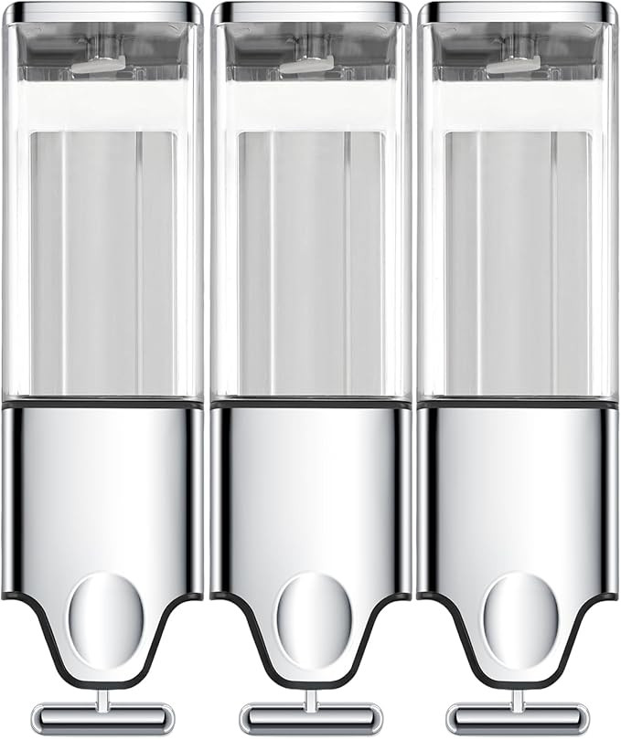 EHORIA 3-in-1 Quadrate Dispensers for The Shower,Shower soap Dispenser,Conditioner Dispenser, Sha... | Amazon (US)