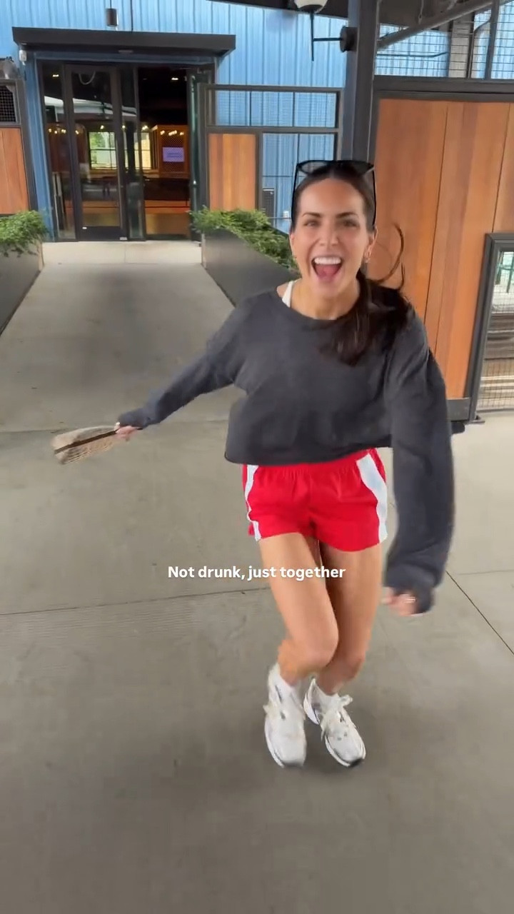 What I wore to pickleball yday! 🏓
Long sleeve top: tts (S) 
Track shorts: tts (S) 
Sneakers: tts, size up if between 

#LTKfitnessgoals #LTKActive #LTKootd