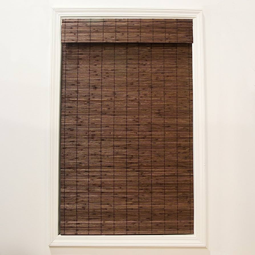Radiance Cordless Cocoa Dockside Flatstick Bamboo Roman Shade - 23 in. W X 64 in. L | Amazon (US)