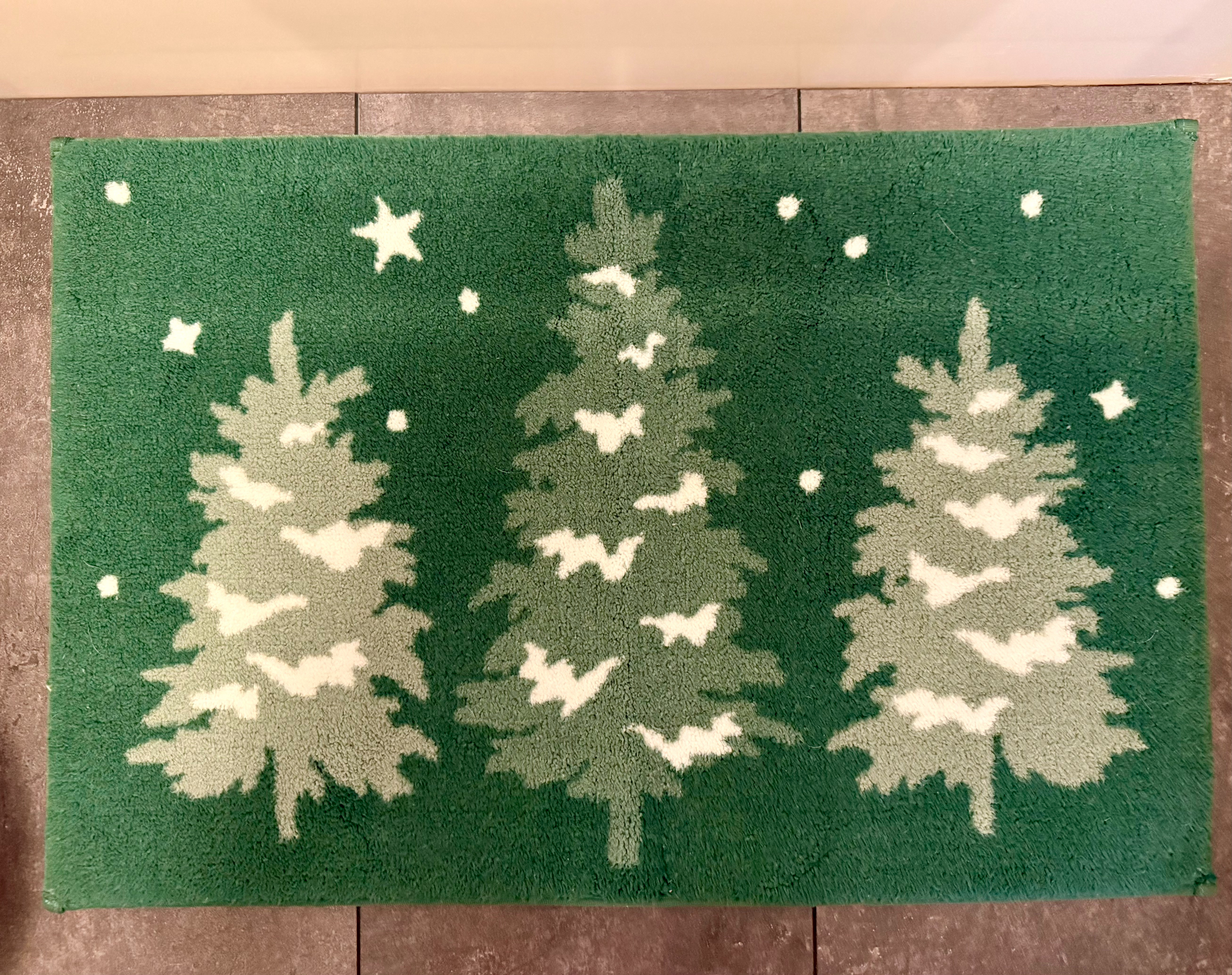 I got a little extra in the holiday spirit this year and fully transformed our upstairs bathroom for Christmas 🎄😂 This rug is SO soft and squishy — super absorbent too! Linking my new shower curtain + hand towels if you want to your bathroom festive too. 

 #LTKCyberWeek #LTKHoliday #LTKHome