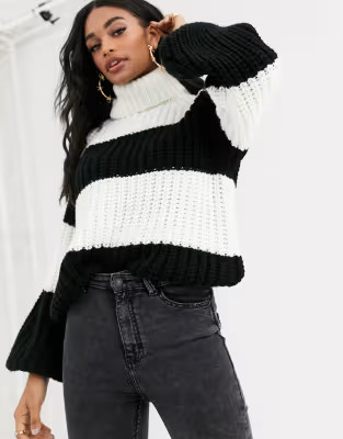 Ivyrevel oversized knitted sweater in black and white | ASOS US