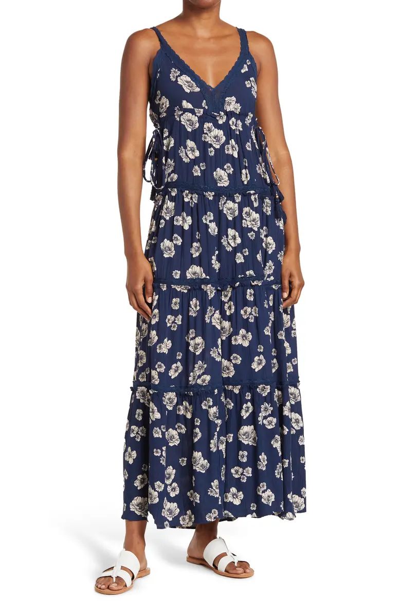 Angie Lace Trim Tiered Maxi Dress | Nordstromrack | Nordstrom Rack