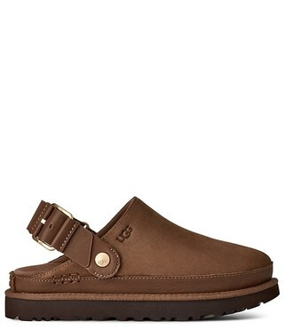 UGG\u00ae Goldenstar Villa Nubuck Suede Slingback Clogs | Dillard's