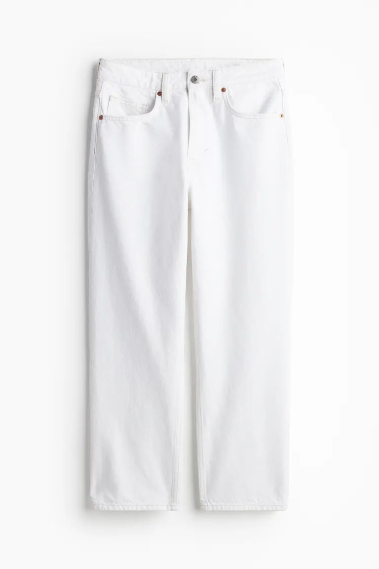 Straight High Cropped Jeans | H&M (US + CA)