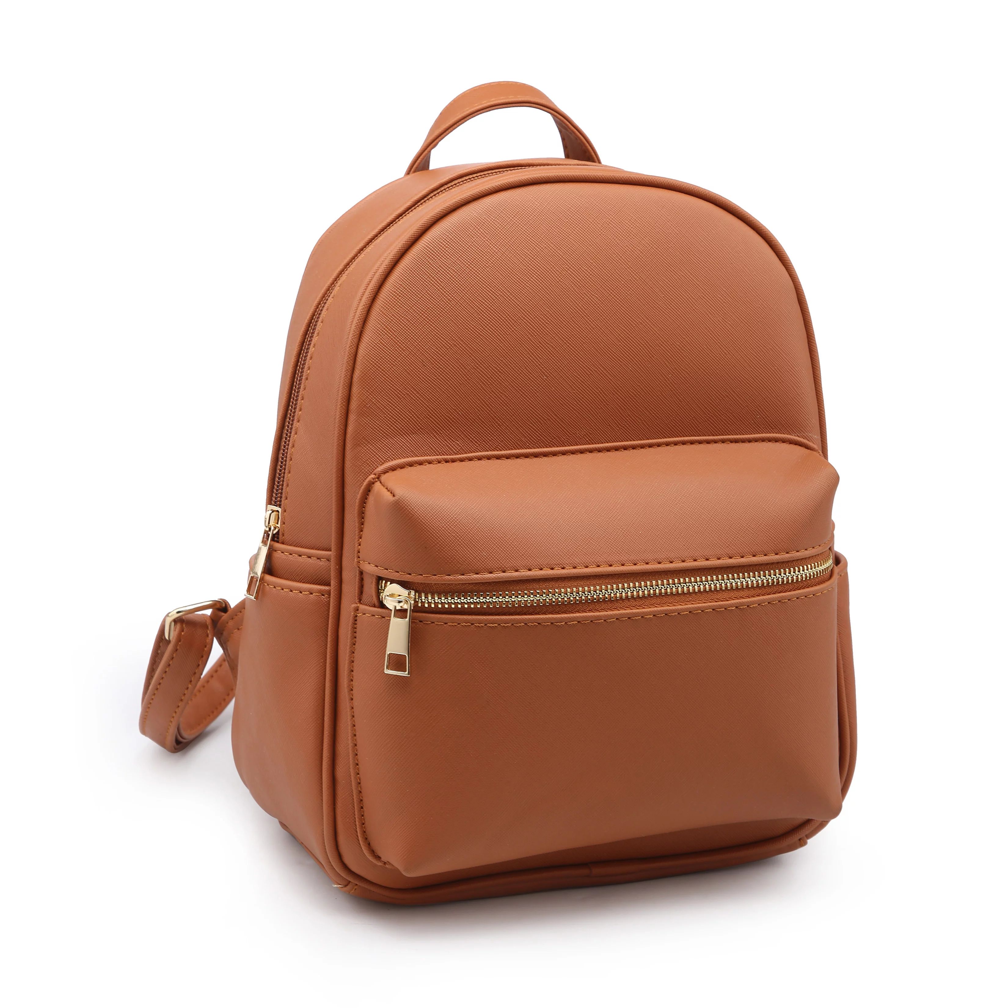 POPPY Fashion Faux Leather Backpack for Women Causal Rucksack Travel Shoulder Bag Girls School Da... | Walmart (US)
