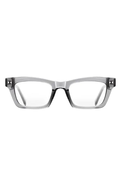 Fifth & Ninth Cove 49mm Rectangular Blue Light Blocking Glasses in Transparent Gray at Nordstrom | Nordstrom