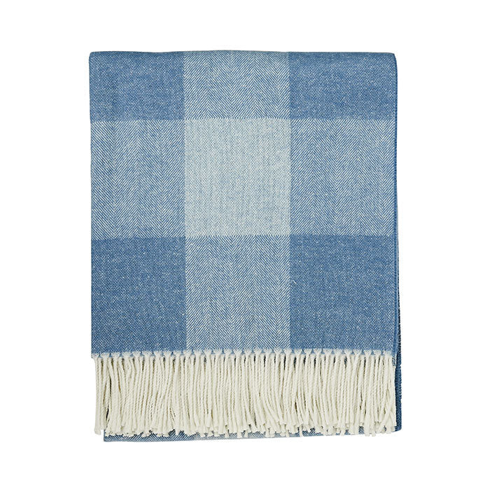 Hudson Plaid Throw in Soft Blue | Caitlin Wilson Design