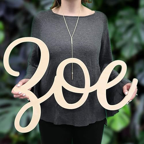 Custom Personalized Wooden Name Sign 12-55" WIDE - ZOE Font Letters Baby Name Plaque PAINTED nurs... | Amazon (US)