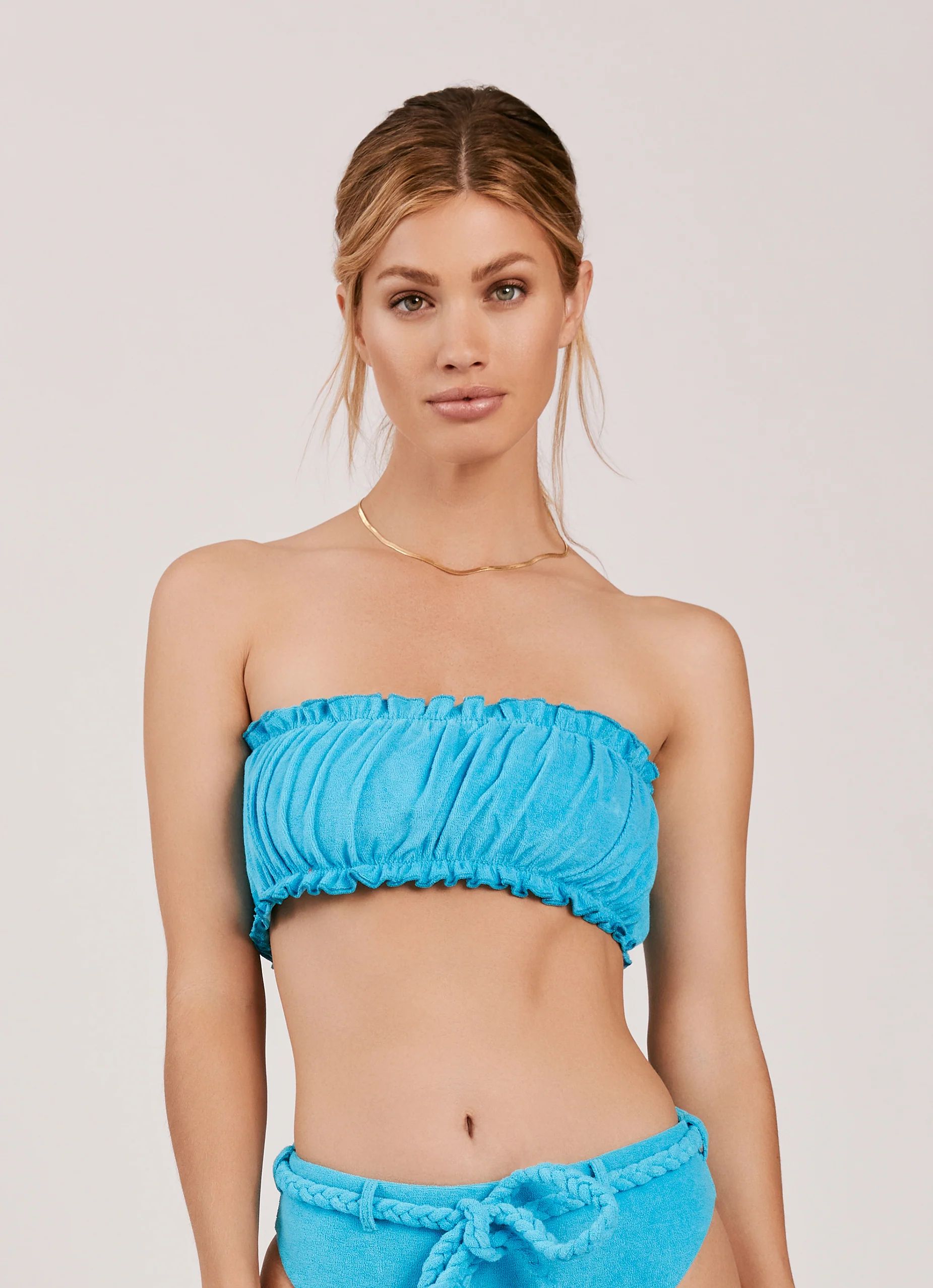 Blossom Bandeau Bikini Top Blue | Something Navy | Something Navy