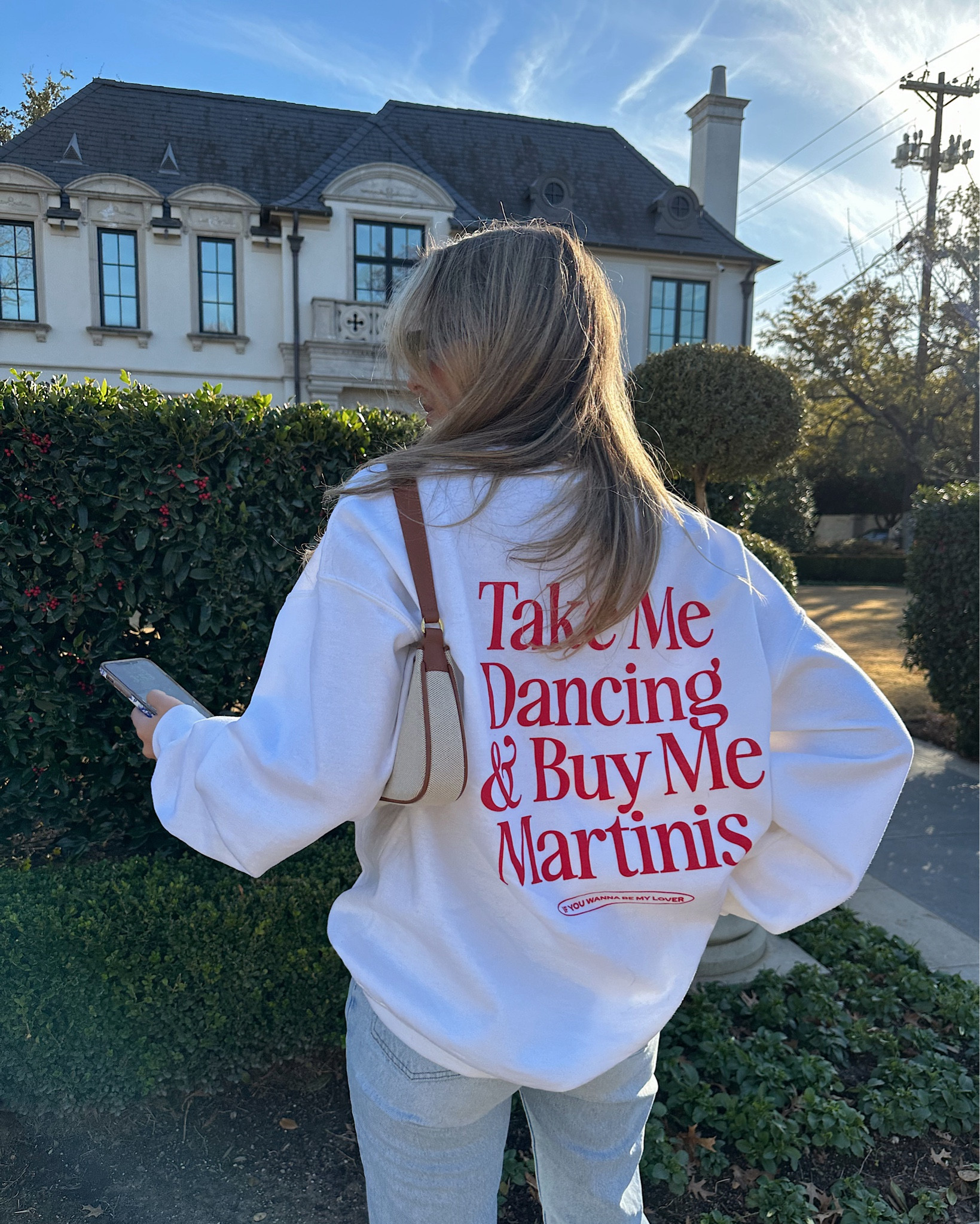 Wearing a size XL for an oversized fit! Code KENZIE15 saves you $$$ site wide on RiffRaff! 

Valentine’s Day pullover, pullover casual style, winter casual outfit, martini trend, boyfriend jeans styled with Ugg’s, neutral shoulder purse

#LTKfindsunder100 #LTKstyletip #LTKfindsunder50