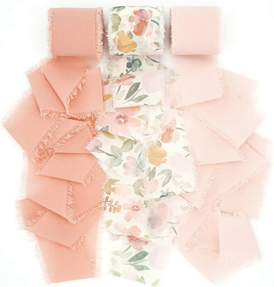 Simple and Things Fringe Chiffon Ribbon 3 Rolls, 1.5 in X 6 yds, 18 yds Total, for Wedding Invita... | Amazon (US)