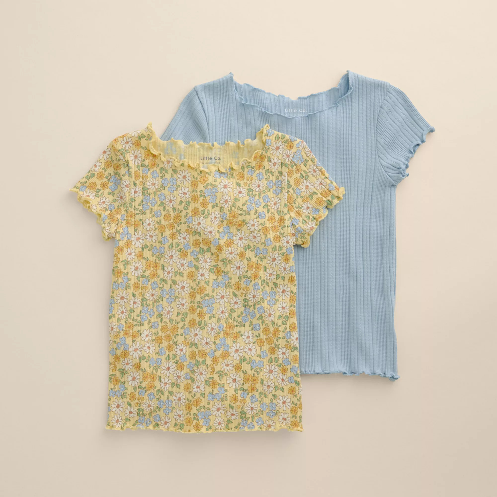 Baby & Toddler Girls Little Co. by Lauren Conrad 2-Pack Lettuce Rib Tees | Kohl's