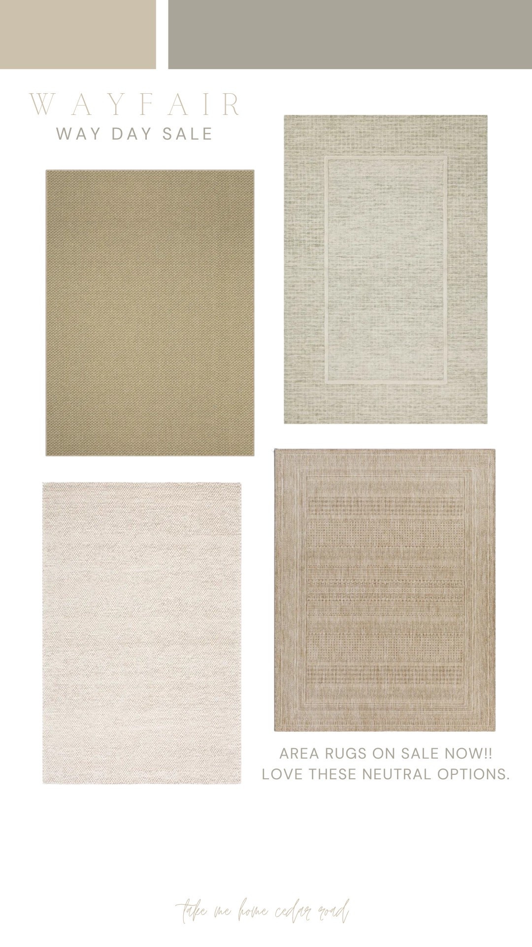 Way day sale!!! Neutral rugs marked down majorly! 

Area rug, neutral rug, outdoor rug, runner rug

#LTKSaleAlert #LTKFindsUnder100 #LTKHome