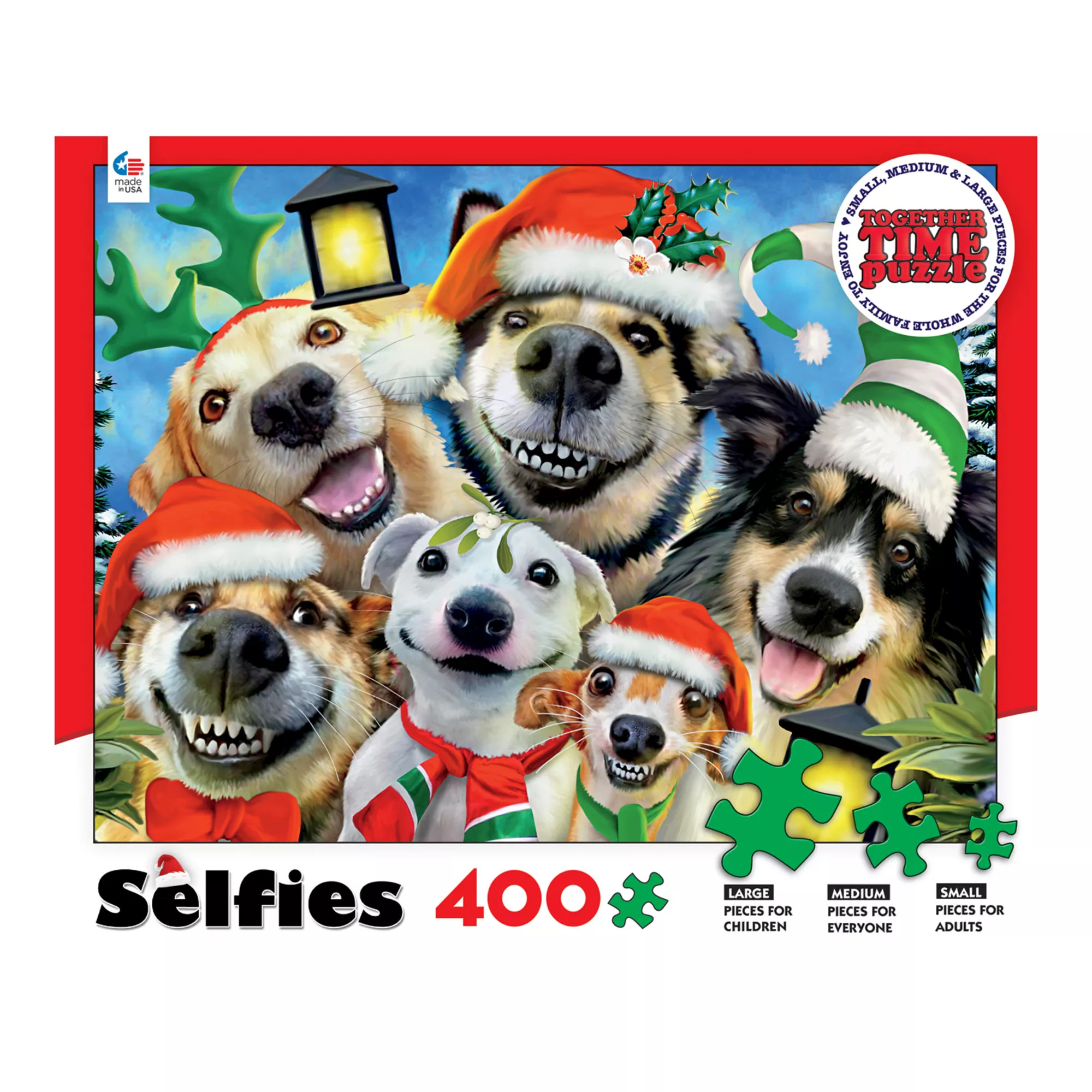 Ceaco 400-piece Holiday Dog Selfies Together Time Puzzle | Kohl's
