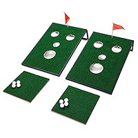 OOFIT Smiling Face Golf Cornhole Game with Chipping Mats, Golf Chipping Game Set for Outdoor, Great  | Amazon (US)