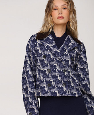 Women's Double-Breasted Boxy Jacket | Macy's