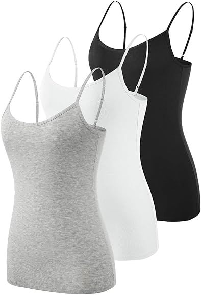 ROSYLINE Basic Cami Tank Tops for Women Undershirts Camisole with Adjustable Spaghetti Strap Tank... | Amazon (CA)