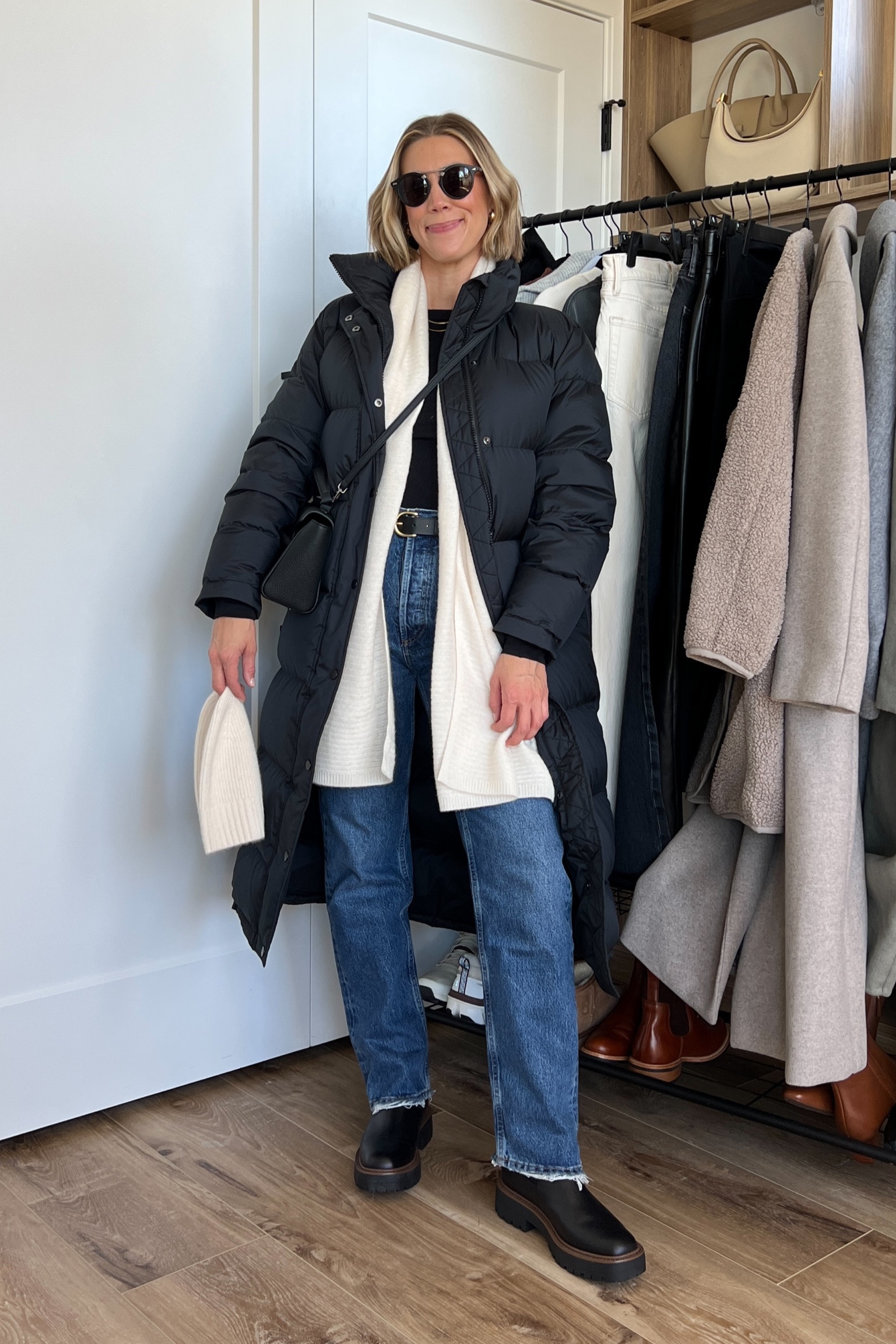 Wearing small ribbed long sleeve shirt, 25 jeans (sized down), small puffer coat (recommend sizing up if heavy layering), belt small, boots tts 

#LTKfindsunder100 #LTKSeasonal #LTKfindsunder50