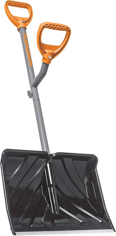 ERG-SNSH18 Steel Shaft Impact Resistant Snow Shovel, 18-Inch Shovel, 48-Inch Shaft, Push/Scoop Co... | Amazon (US)