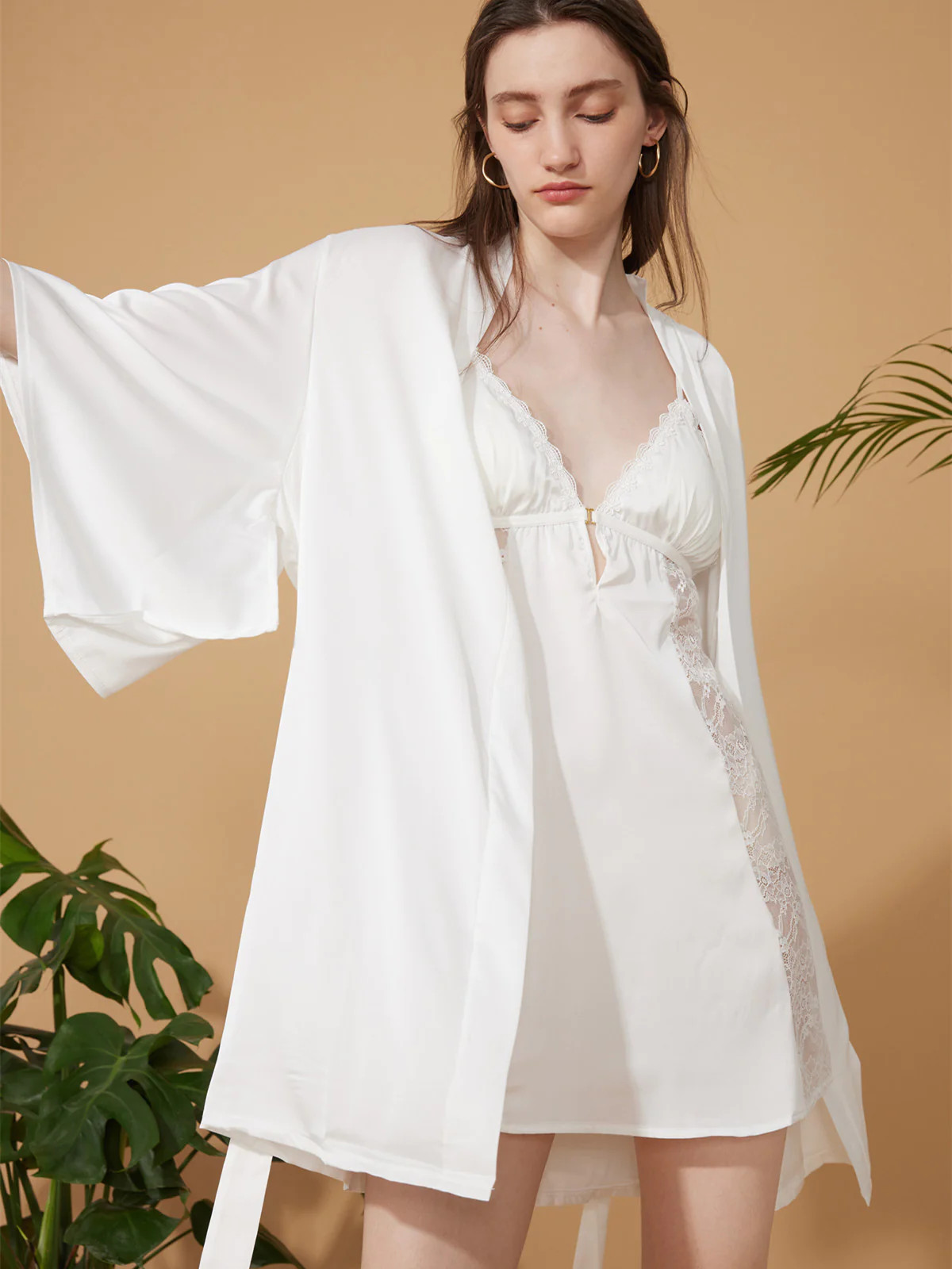 Short Robe Set Exotic Pajama 2 Pcs | ulivary