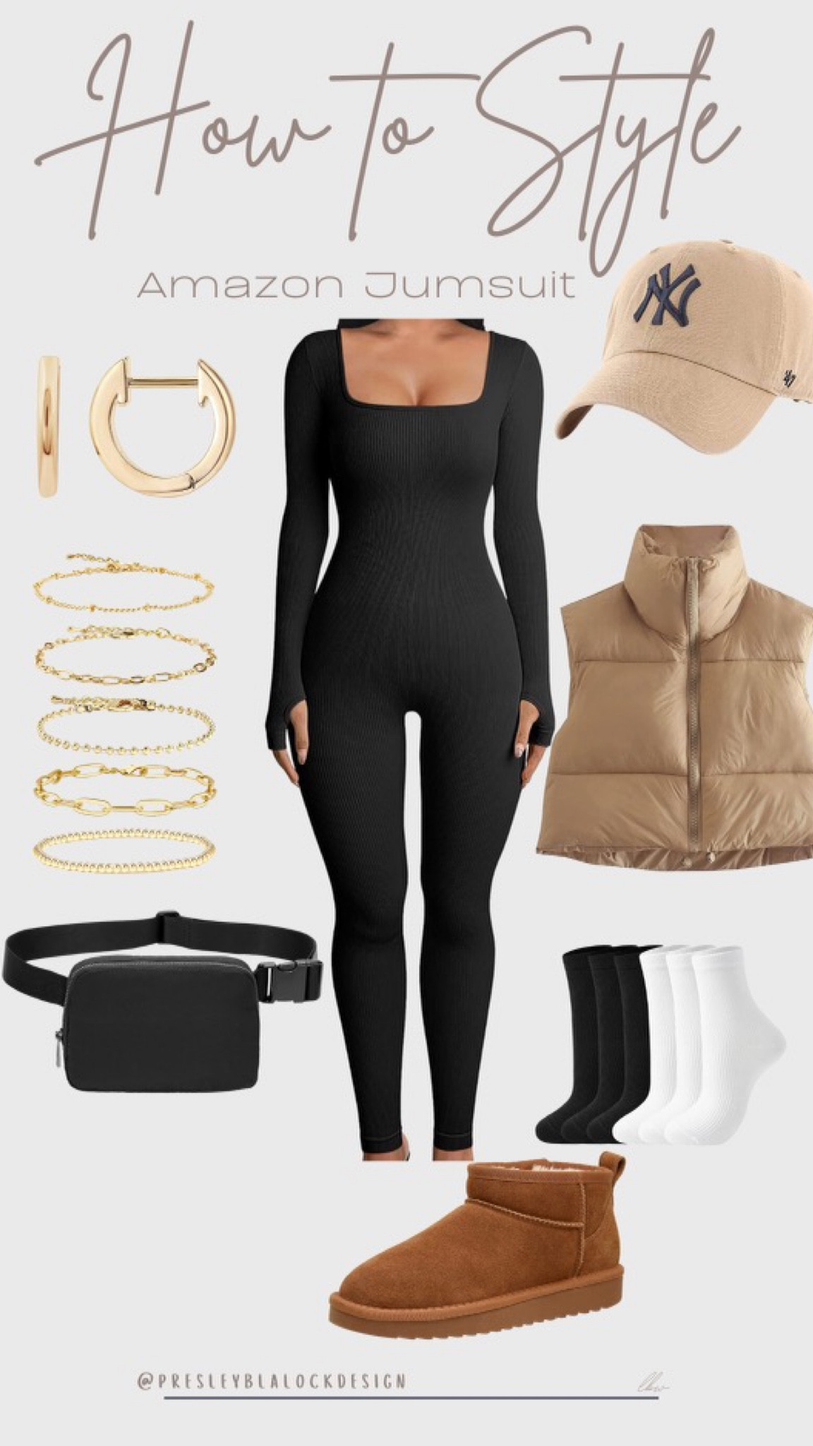 Amazon Outfit / Bodysuit Outfit / Puffer Vest / Baseball Cap / Belt Bag / Gold Bracelets / Gold Hoop Earrings / Amazon Fashion Finds / Ribbed Socks / Ugg Boots / Ugg Dupe Boots / Ankle Socks / Comfy Casual / Cozy Outfit 

#LTKstyletip #LTKSeasonal #LTKFind