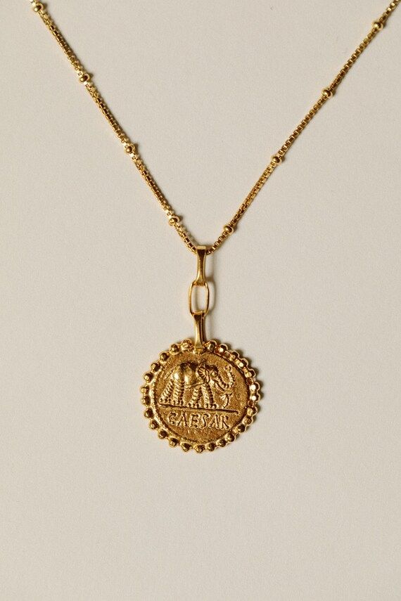 Elephant Gallant Amulet Necklace 24K Gold Plated Necklace | Etsy | Etsy (US)