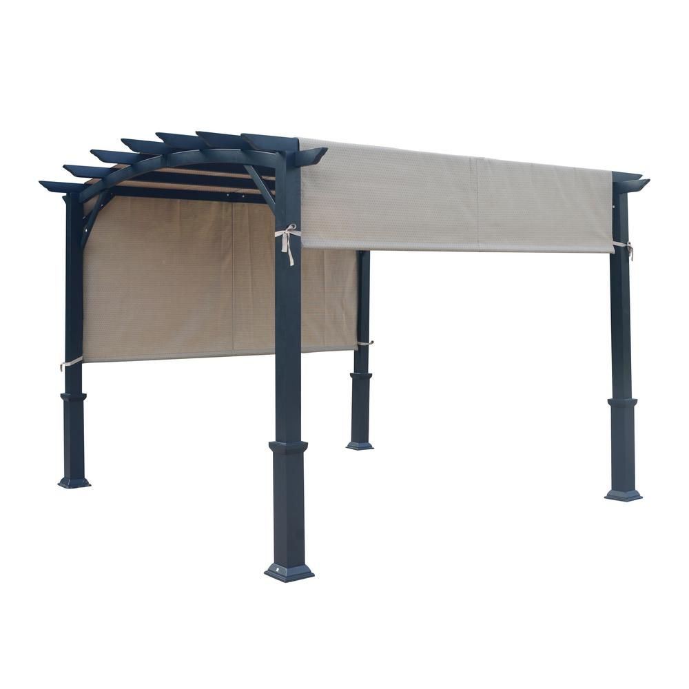 10 ft. x 10 ft. Curved Roof Pergola | The Home Depot