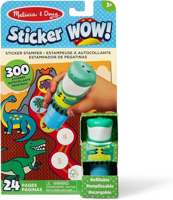 Melissa & Doug Sticker Wow!™ 24-Page Activity Pad and Sticker Stamper, 300 Stickers, Arts and C... | Amazon (US)