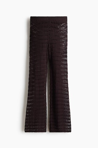 H & M - Crochet-look cotton trousers - Dark Brown | H&M (UK, MY, IN, SG, PH, TW, HK)