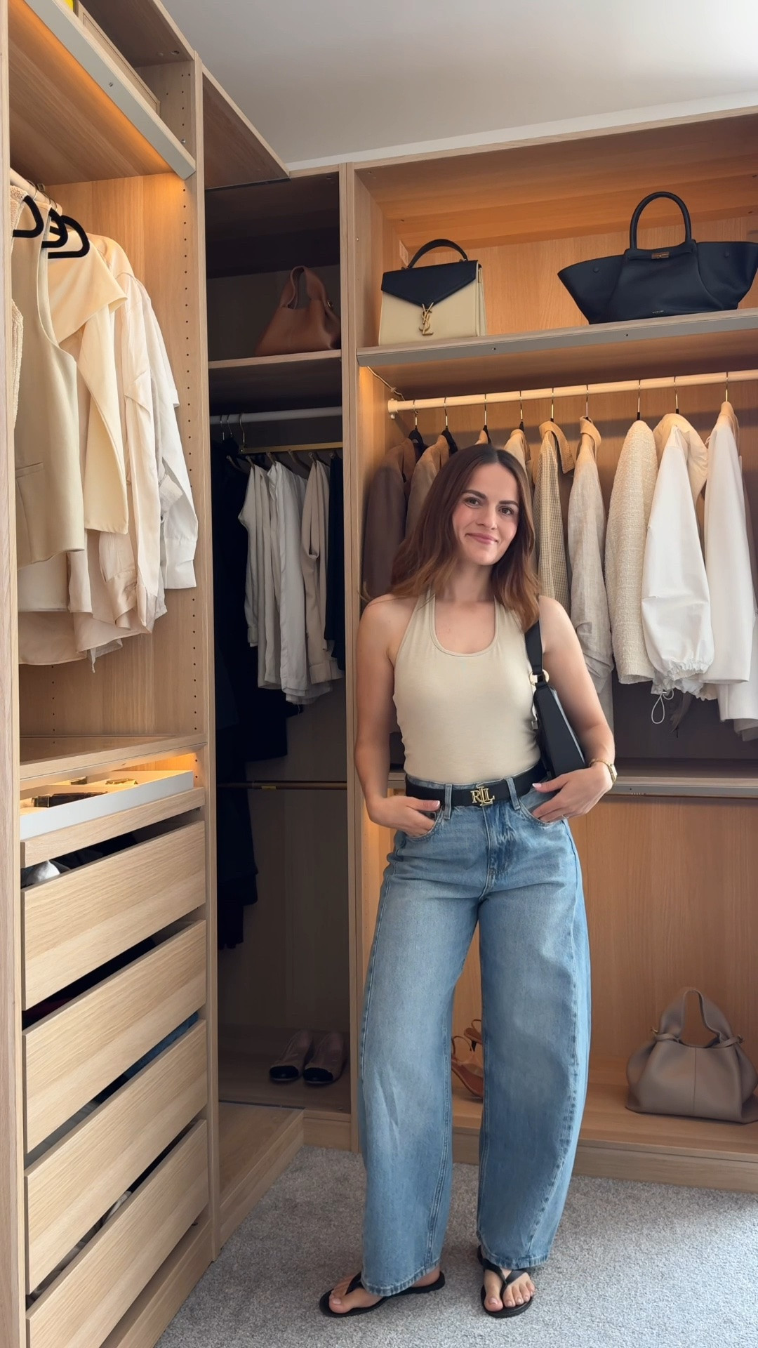 Wearing a size S in the top – it has a built-in bra, is super stretchy and so comfortable. 🤍 The barrel jeans are a UK 8 and are currently my favourite pair. They’re only £30 and come in lots of different washes.

I’m also wearing the nursing bra in a size S, and the belt is reversible, so you can wear it as black or brown.

#LTKuk #LTKsummer #LTKmaternity