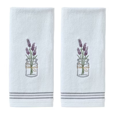 2pk Lavender Hand Towel Set White - SKL Home | Target