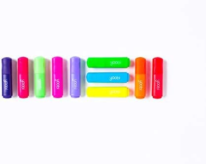 Yoobi Mini Highlighters, 10 Pack | Bright Colors in 10 Shades | Felt-tipped | Non-toxic | Ergonomic  | Amazon (US)