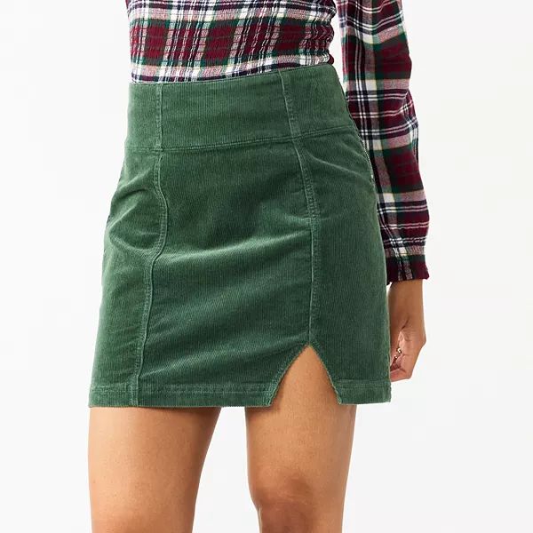 Juniors' SO® High-Rise Side Notch Mini Skirt | Kohl's