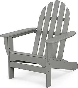 POLYWOOD AD4030GY Classic Outdoor Adirondack Chair, Slate Grey | Amazon (US)