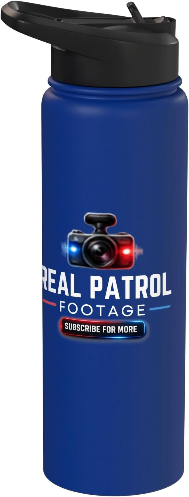 Real Patrol Footage Dash Cam Graphic Stainless Steel Insulated Water Bottle | Amazon (US)